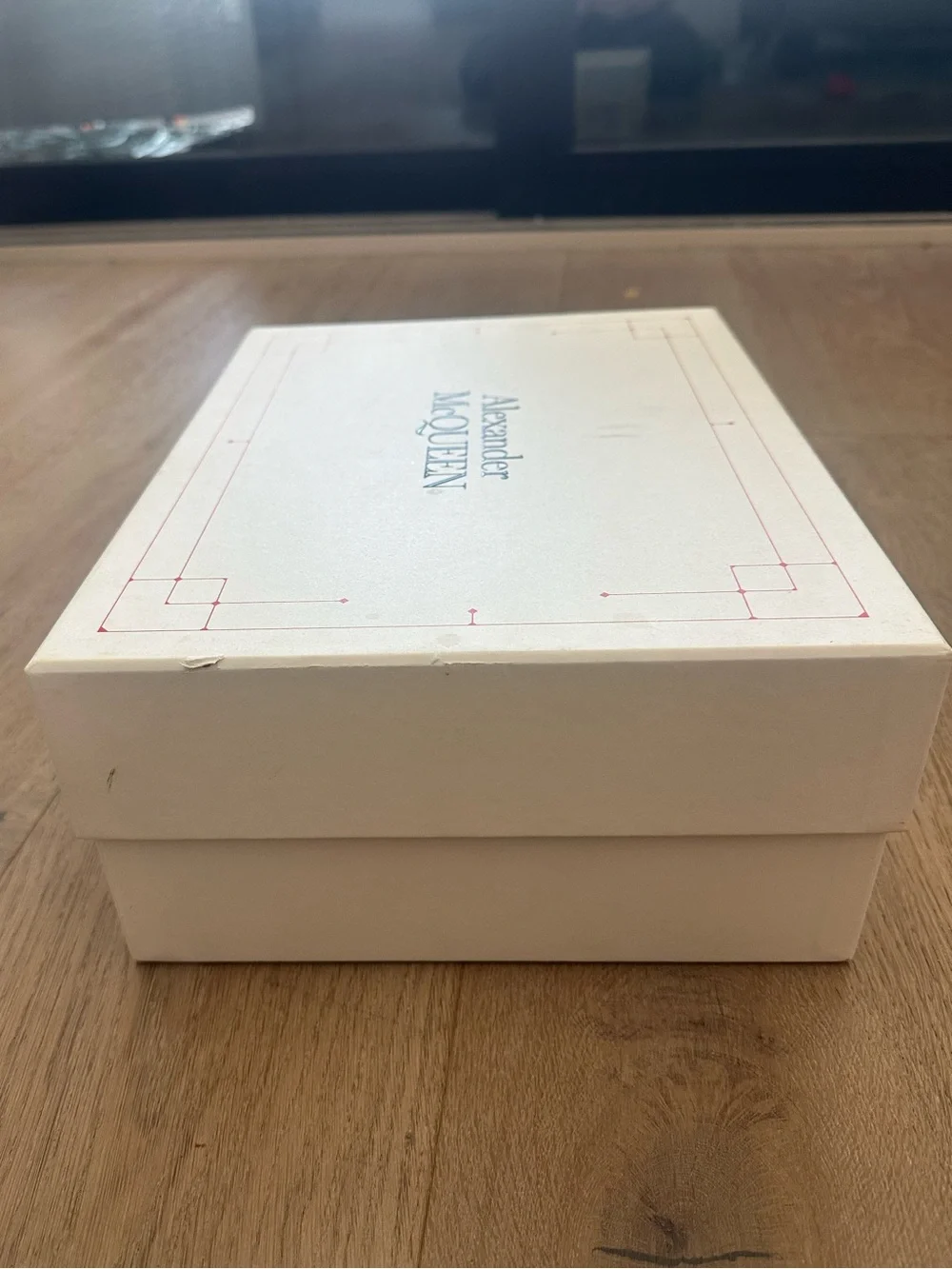 Alexander McQueen Empty Shoe Box with Original Tissue Paper Luxury Storage Displ